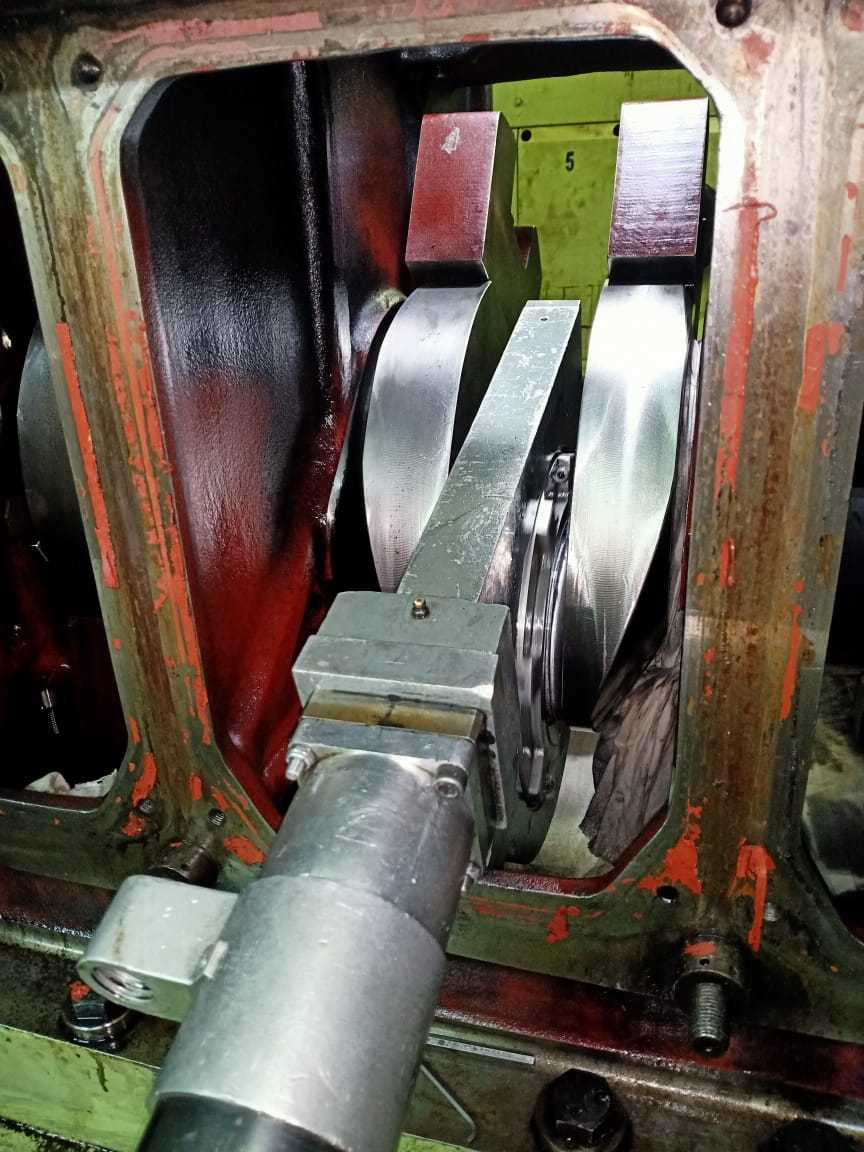 Crankshaft Grinding of YANMAR Diesel Engine 6N18AL-DV 450 kva