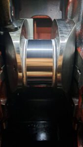 MAK 8M20 crankpin after grinding & polishing surface finish of less then 15 Ra value achieved