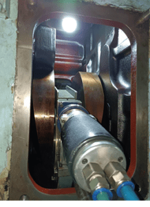 Yanmar 8N280L Crankshaft under grinding process