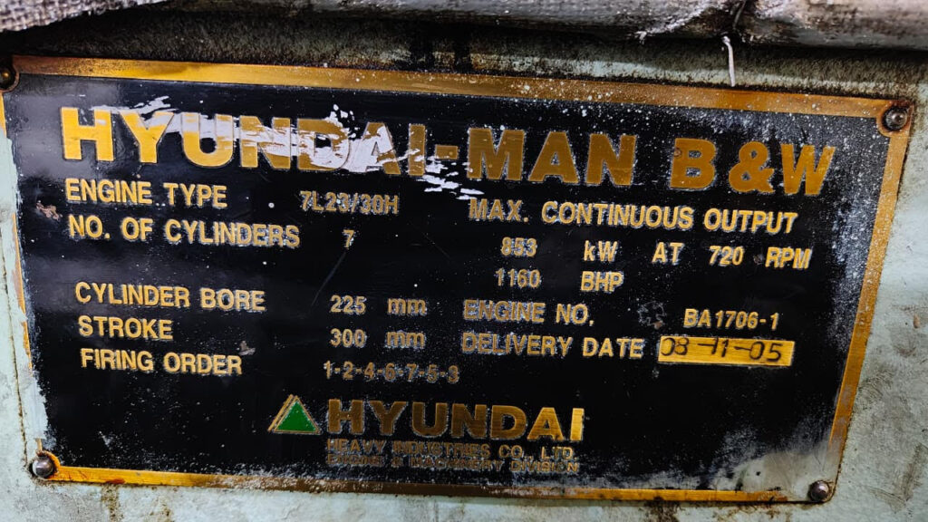 MAN B&W 7L23 30H Auxiliary Engine