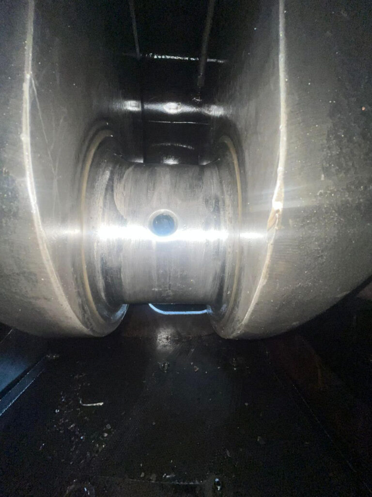 Damaged Crankpin of Crankshaft of Locomotive Engine YDM4 ALCO 251