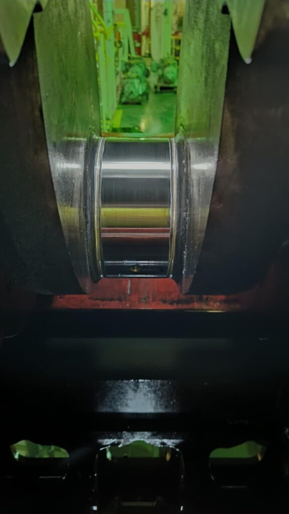 Repaired Crankpin After Successful Grinding and Polishing