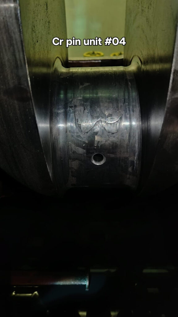 Damaged Crankpin Journal of STX MAN B&W 7L23 30H Auxiliary Engine