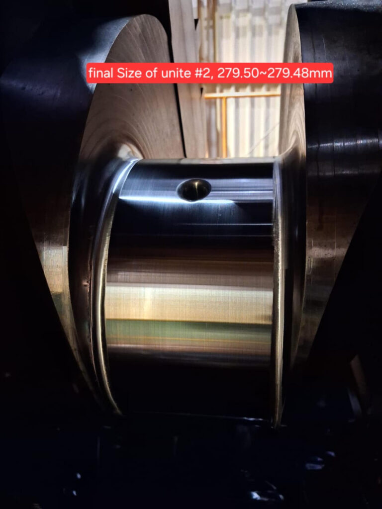 Insitu Crankshaft Grinding and Polishing of MAK-1 8CM32C
