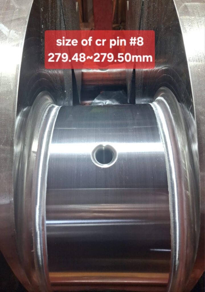 Smooth Surface of Crankpin After Polishing MAK-3 8CM32C