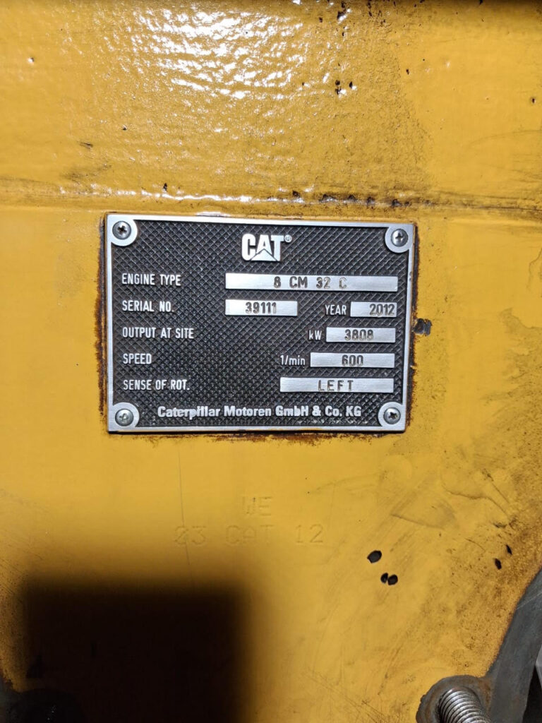 MAK 8CM32C Engine Nameplate